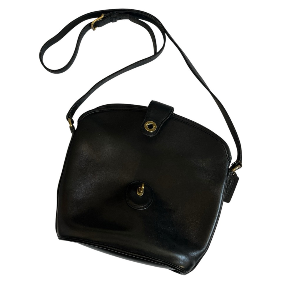 Vintage Coach Leather Canterbury Nottingham Binocular Bag Black 1994
